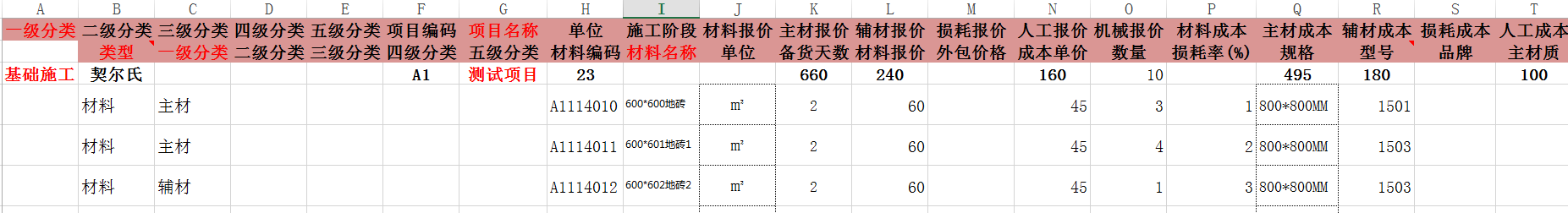 预算报价优化定额库项目导入